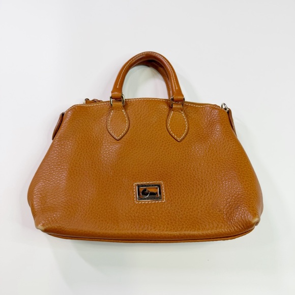 Dooney & Bourke Handbags - Dooney & Bourke Vintage Pebbled Tan Leather Handbag Y2K Preppy Quiet Luxury Zip